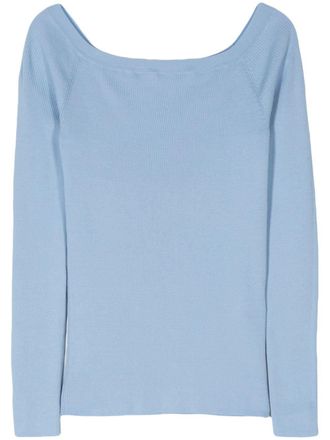 Parosh Fine Ribbed Jumper