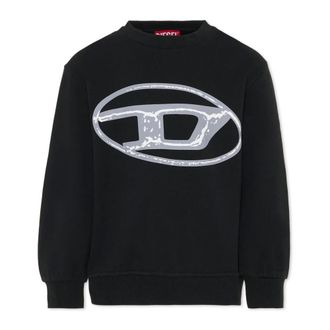 Diesel Kids Sweatshirts, male, Black, 4 Y, Round Neck Sweatshirt