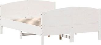 vidaXL Vidaxl - Estructura De Cama Sin Colch&oacute;n Madera De Pino Blanca 140x200 Cm
