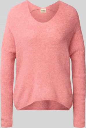 Mos Mosh Regular Fit Pullover aus Woll-Alpaka-Mix Modell Thora in Hellrot Melange, Gr&ouml;&szlig;e XL