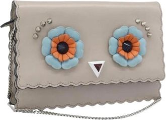 Fendi Pre-owned Vintage Schoudertas - Dames - Vintage Schoudertas - Beige - ONE Size - Leer - Vintage