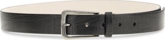 Brunello Cucinelli Womens Carved Leather Belt With Shimmering Buckle Nero Calf Bos Taurus E Braces