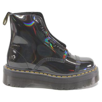 Dr. Martens Sinclair Rainbow Leather Womens Ankle Boots - Black - Size:UK 6.5