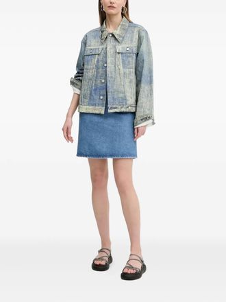 HUGO BOSS Jurk met geborduurd logo - Blauw