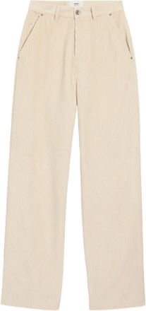 Ami Pantaloni in cotone a gamba ampia - Toni neutri