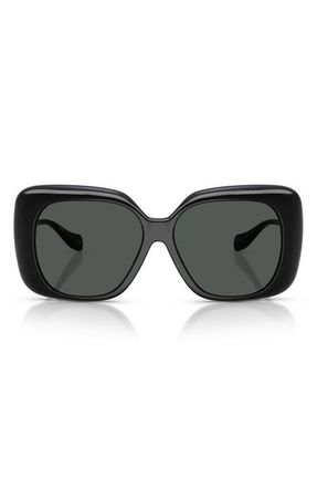 Versace 57mm Square Sunglasses in Black /Dark Grey at Nordstrom