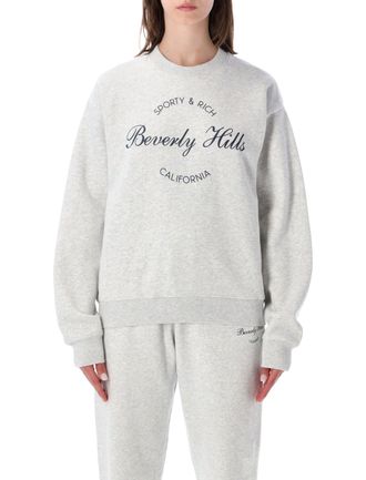 Sporty & Rich Grey Bevrly Crewneck Sweatshirt