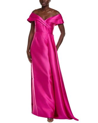 Rene Ruiz Draped Mikado Gown