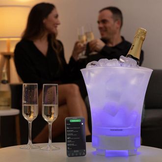 InnovaGoods &iexcl;disfruta De La Combinaci&atilde;&sup3;n Perfecta Entre Funcionalidad Y Diversi&atilde;&sup3;n Con La Cubitera Led Con Altavoz Recargable Sonice Innovagoods Dise&atilde;&plusmn;ada Para