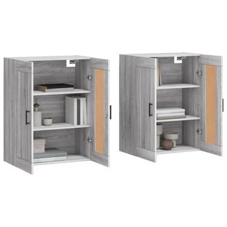 Berkfield Home Wall Mounted Cabinets 2 pcs Grey Sonoma Engineered Wood