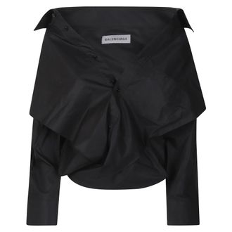 Balenciaga Overhemden, Dames, Zwart, S, Shirts
