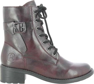 Rieker Zwarte Damesschoenen - Dames - Veterlaarzen - Zwart - 39 EU - Schoenen