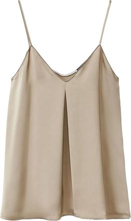 Fabiana Filippi Tops, Dames, Beige, 2Xs, Spaghetti Strap Bustier Top