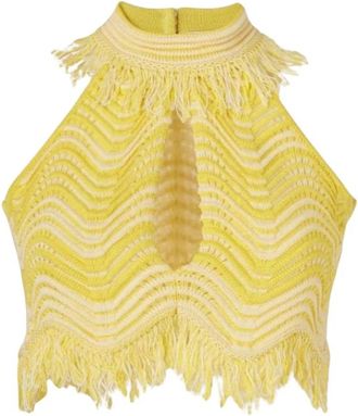 Genny Truien - Dames - Tops zonder mouwen - Geel - 2XS - Tops