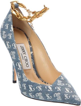 Jimmy Choo London Diamond Talura 100 Denim Pump