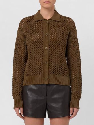 Max Mara cotton open knit cardigan