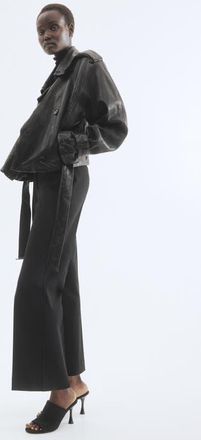 H&M Bootcut Ankle-length Trousers in Black at Nordstrom, Size 10