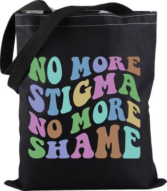 Generic Overdose Awareness Gift No More Stigma No More Shame Tote Bag Addiction Awareness Gift Recovery Support Gift (No More Stigma TOTE)