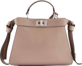 Fendi Borsa a tracolla Peekaboo ISeeU piccola - Grigio