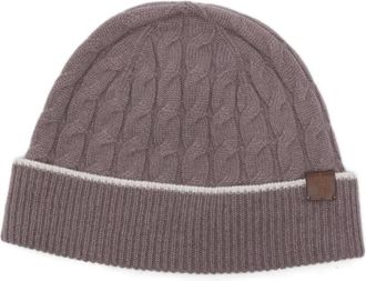 Eleventy Berretto in maglia a trecce - Viola