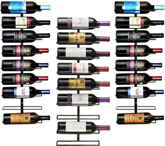 Sorbus Set of 3 Wall Mounted Wine Racks