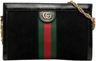 Gucci Pre-owned Ophidia Crossbody Bag - Dames - Vintage Clutch - Zwart - ONE Size - Leer - Vintage