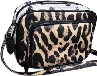 Burberry Brown White Leather Handbag Shoulder Bag Tote Bag (Pre-Owned)