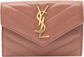 Saint Laurent 2013-2025 Lambskin Cassandre Wallet small wallets - Brown