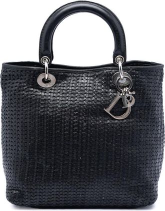 Dior Pre-owned Dior Medium Woven Calfskin Soft Lady Dior Ladies LRWRPP9BV40I6XUG
