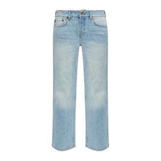 Re/Done Jeans, Dames, Blauw, W30, Katoen, Slim Straight Crop Jeans