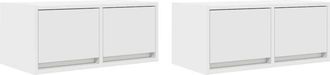 vidaXL Vidaxl - tv Cabinets 2 pcs White 60x31x25.5 cm Engineered Wood