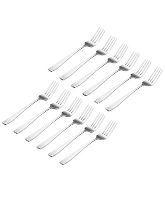 Godinger Set Of 12 Chisel Matte 18/0 Stainless Steel Salad Fork