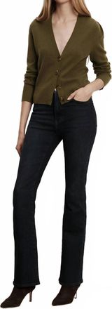 Veronica Beard Solene Cashmere Cardigan In Cypress