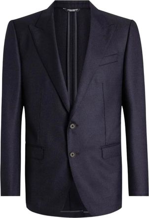 Dolce & Gabbana Single-breasted Taormina wollen jas - Heren - Business blazers - Blauw - XL - Wol - Kostuums