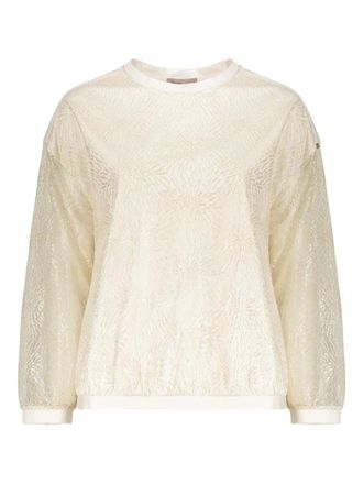 Herno Sweater met ronde hals en lange mouwen - Beige