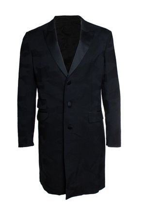 Neil Barrett t, black camo fitted slim blazer coat