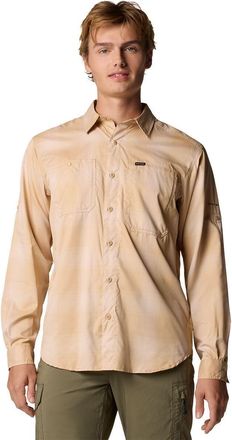 Columbia Mens Silver Ridge Utility Lite Plaid Long Sleeve, Canoe Large Blur Check, Large