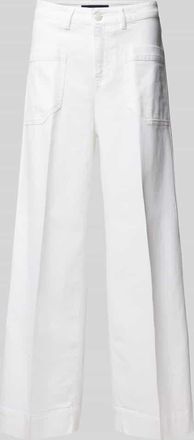Raffaello Rossi Raffaello Rossi Wide Leg Jeans mit Leinen-Anteil Modell MIRU in Offwhite, Größe 40