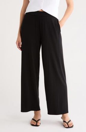 Eileen Fisher Woven Straight Leg Pants in Black at Nordstrom Rack, Size X-Small