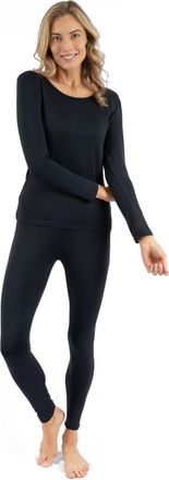Leveret Womens Solid Thermal Pajama Set in Navy at Nordstrom, Size X-Large