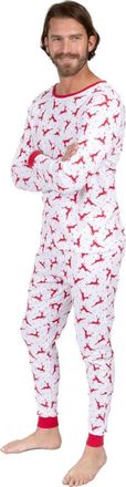 Leveret Mens Cotton Matching Family Holiday Pajamas, Reindeer & Moose Prints at Nordstrom, Size Xx-Large