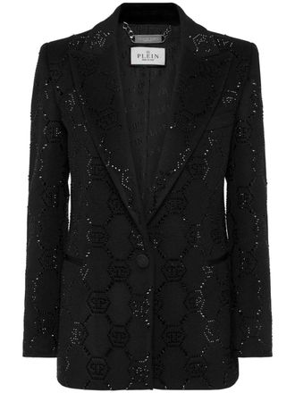 Philipp Plein Blazer con monogramma - Nero