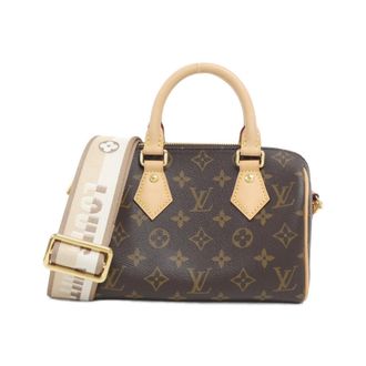 Louis Vuitton Monogram Beige Marron Coated Canvas Boston Bag (Pre-Owned)