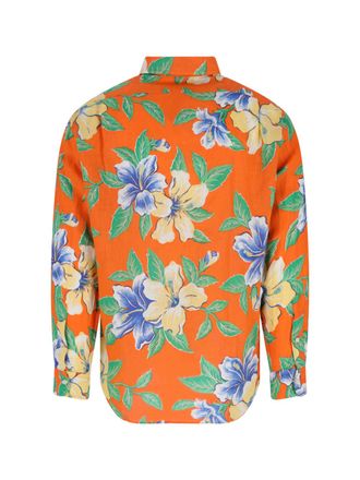 Polo Ralph Lauren Mens Shirts Orange Linen