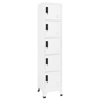 Berkfield Home Locker Cabinet White 38x40x180 cm Steel | Size: 38 x 40 x 180 cm