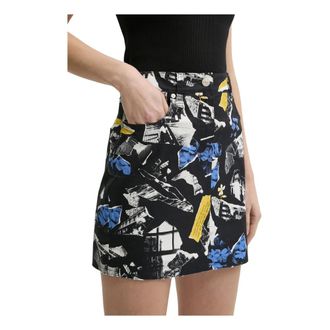 Moschino Spijkerrok met patroon - Dames - Rokken - Veelkleurig - Maat: XL Katoen