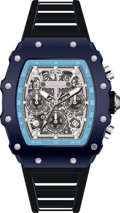 Invicta Racing 69707 Herenhorloge - Quartz Uurwerk - Acryl met Zilveren Wijzerplaat - 43 mm