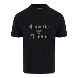 Emporio Armani Heren, Tops, Zwart, Maat: 2XL Katoen