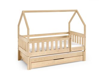 AKL FURNITURE Cama infantil pino beige 80x160