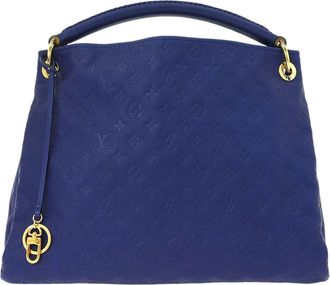 Louis Vuitton Artsy Handbag Monogram Empreinte Leather Blue Leather Handbag (Pre-Owned)